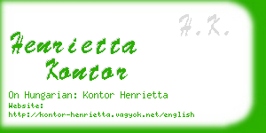 henrietta kontor business card